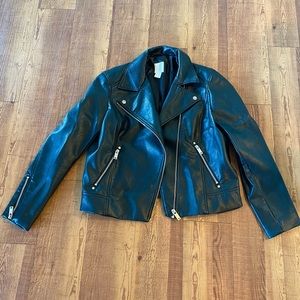 H&M Black Faux Leather Jacket